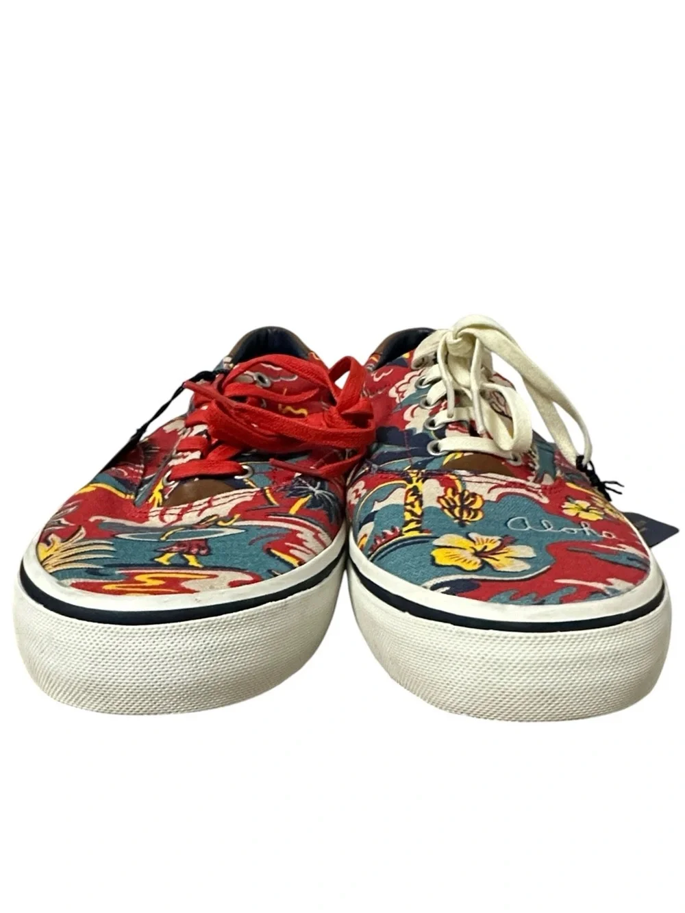 Polo Ralph Lauren Men’s Thornton III Aloha Low Top Hawaiian Canvas Sneakers 10